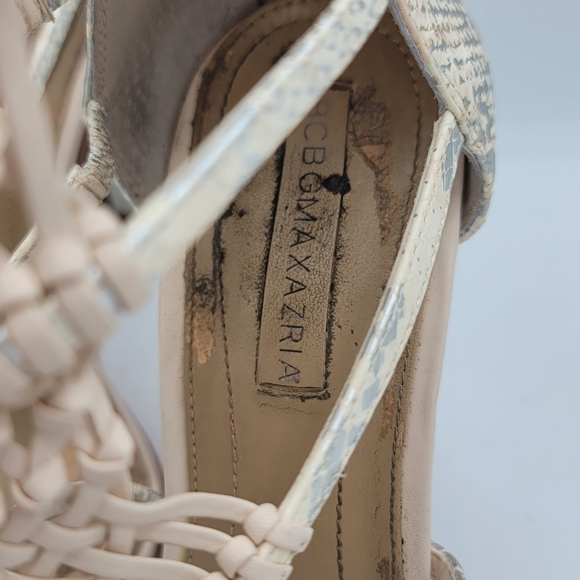 BCBGMaxAzria- Post Macrame Python Gladiator Sandals - Picture 6 of 7